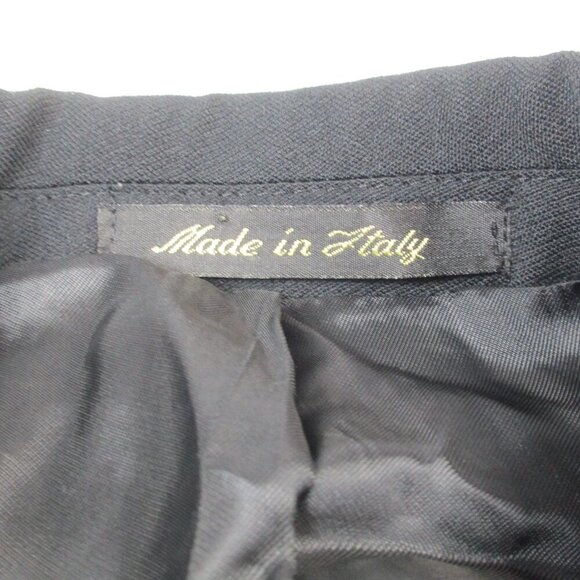 Pronto‎ Uomo Blazer Jacket Mens Black Jetted Pockets Single Breasted Notch Lapel - Picture 5 of 12